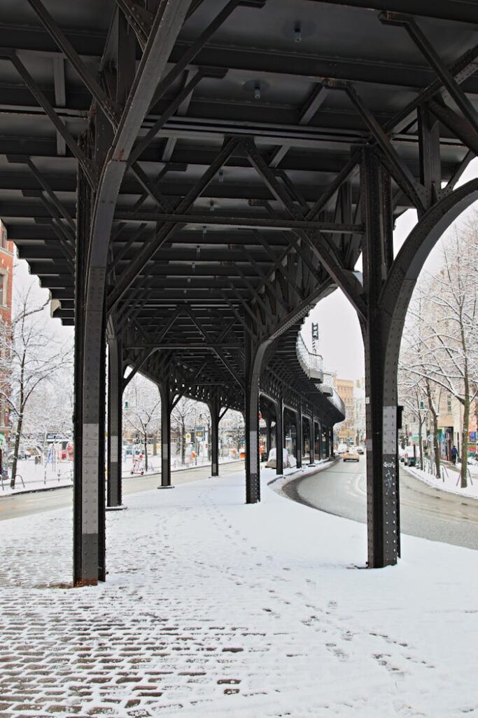 A Sidewalk in Winter 